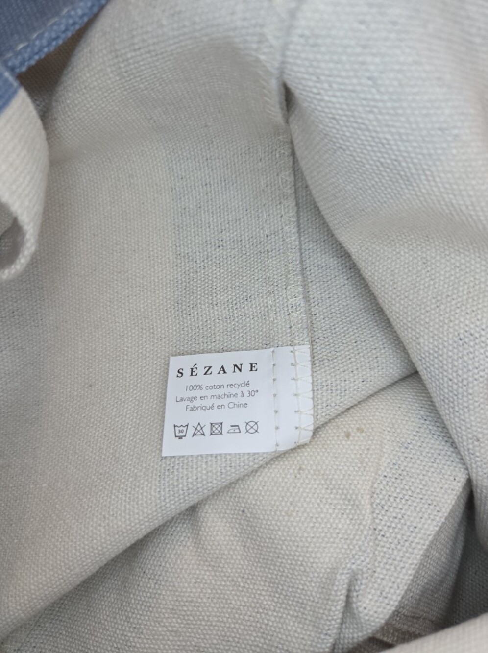 Sezane Canvas Tote Beach Bag NEW - Picture 8 of 9